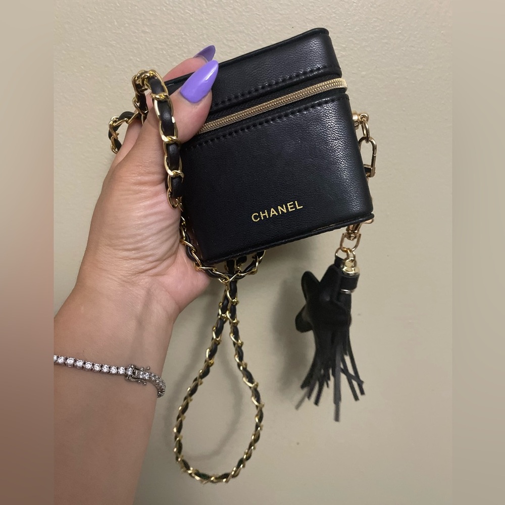 Chanel Black Mini Bag with Gold Accents